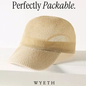 New Wyeth Paula Mesh Breathable Adjustable Packable UPF 50+ Camel Hat O/S NWT